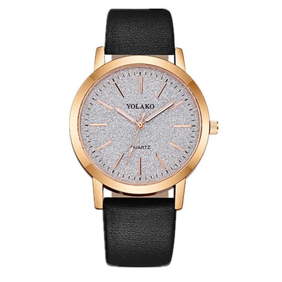**ARWEN* Black x Gold Simple Fashion Watch - Picture 1 of 1